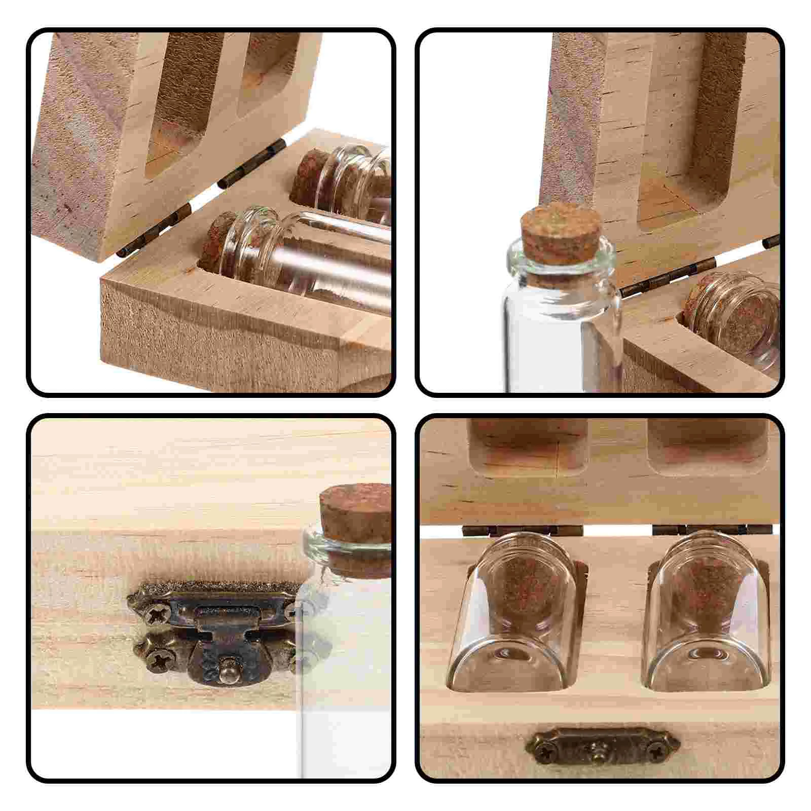 Fetal Hair Storage Box Wooden Collection Box Fetal Hair Preserving Souvenir Storage