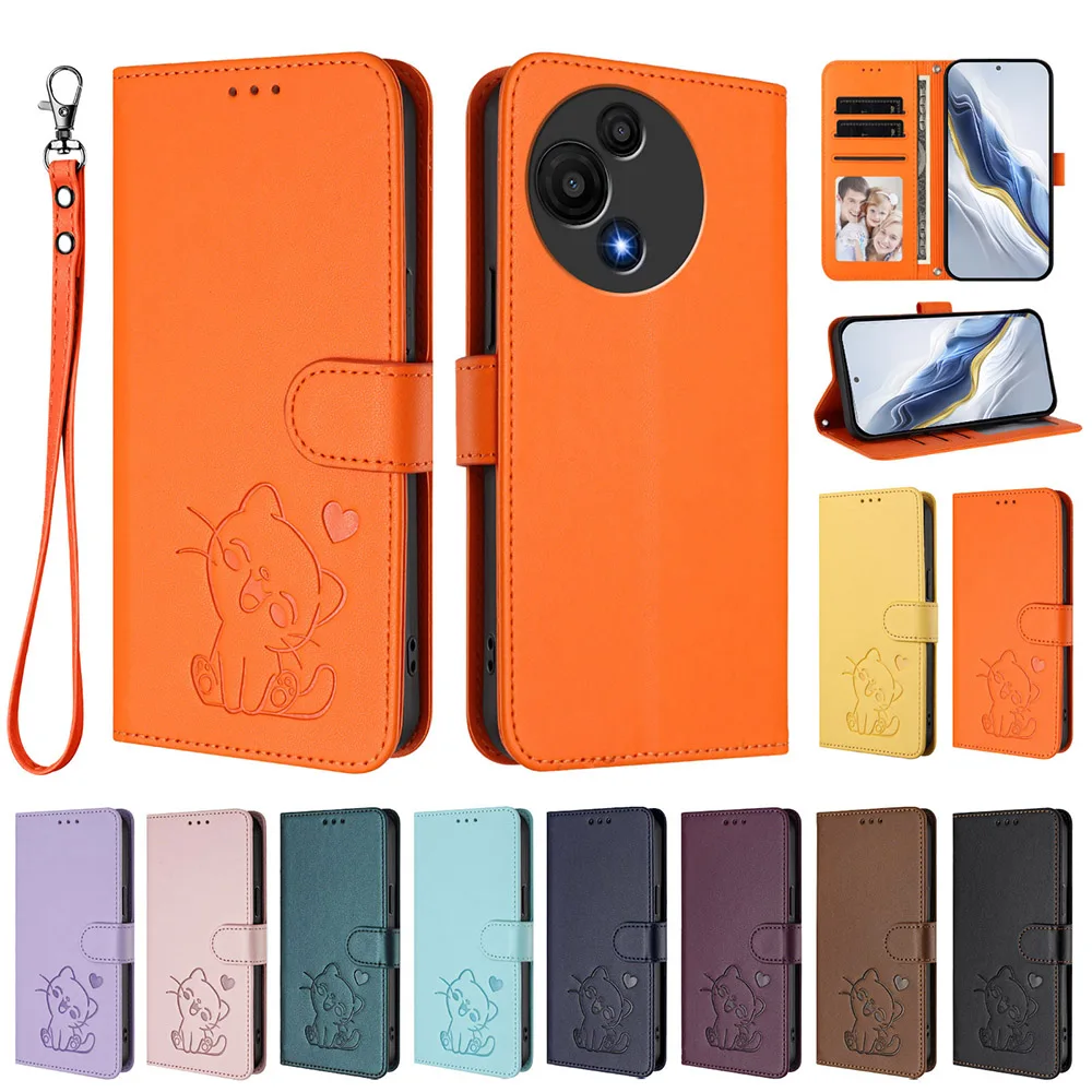 Stylish Leather Phone Case with Stand, Card Slots, and Wallet Strap