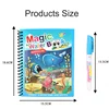 Magic Water Doloring Book Reusable Coloring Book Children's Drawing Toys Early Childhood Toys for 2-6 Years Old Girls Boys Gifts 3