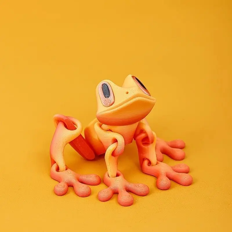 3D Printed Articulated Tree Frog Ornament – Versatile Home and Office Decor Magnet
