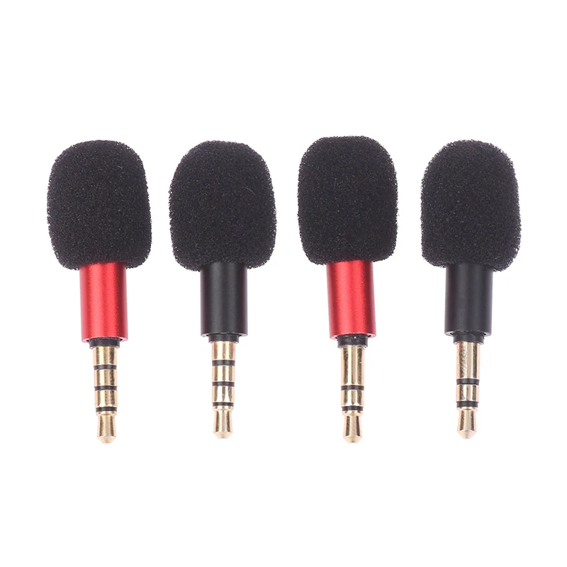 3.5mm Jack Mini Microphone stereo/4pole Portable Small 3.5 Jack Microphone Recorder For Laptop Smartphone Android Phone Mini Mic