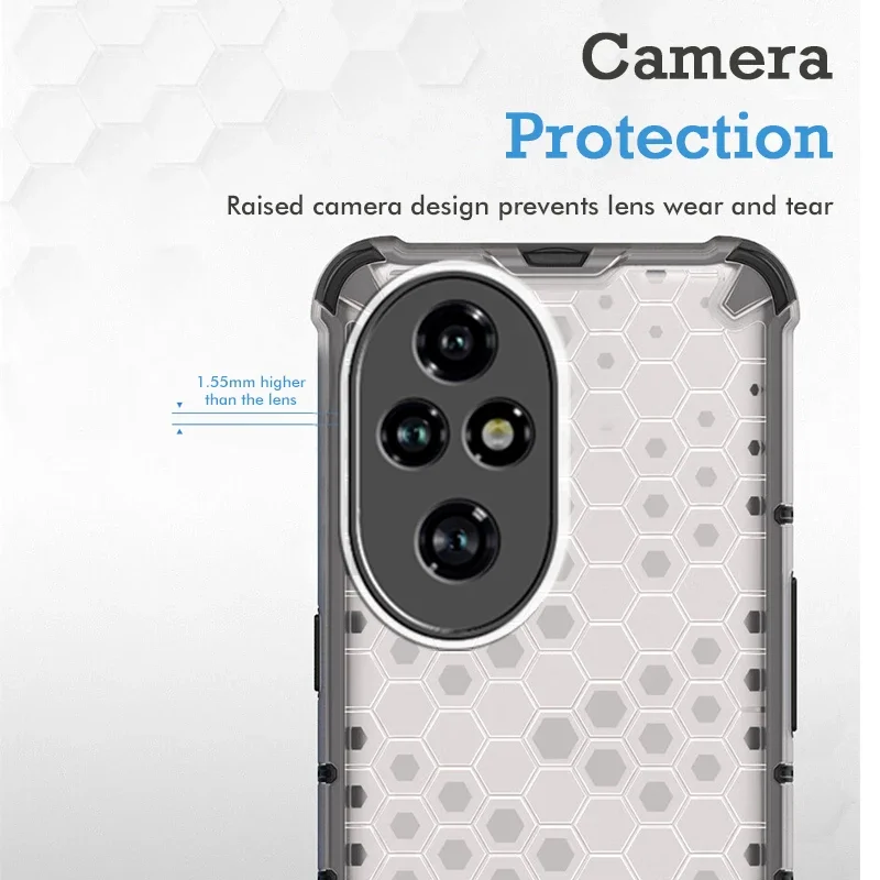 Honeycomb Pattern Armor HD Shockproof Protective Phone Case