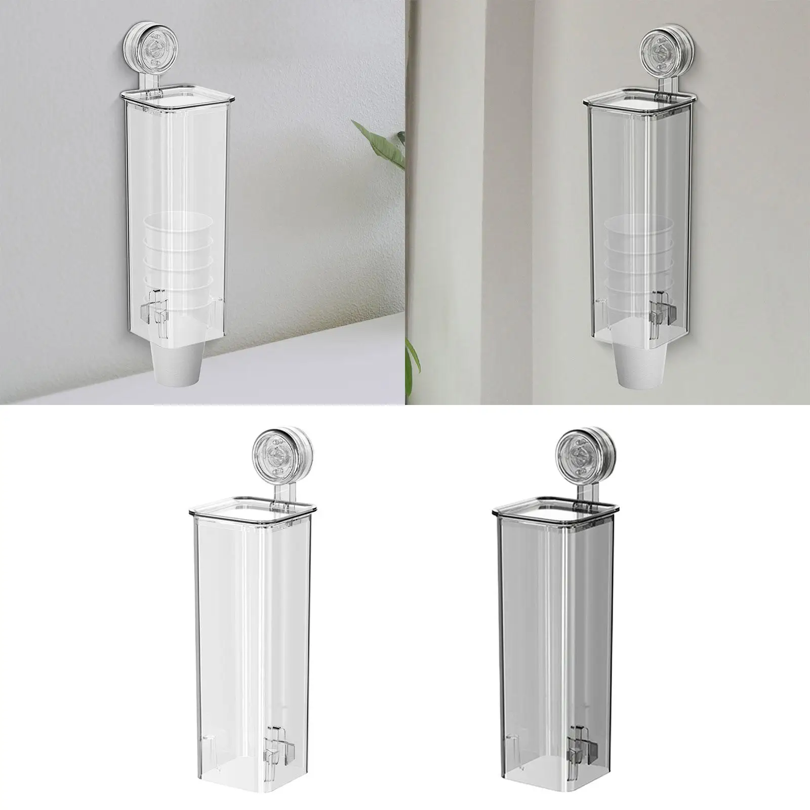 Cup Dispenser Disposable Cups Dispenser with Paste Paper Cup Organizer for Break Room Apartment Restaurant Household Dorm