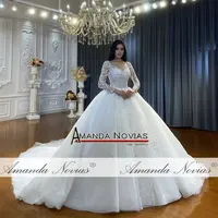 Customized Hot Sale Real Sample Bridal Dresses NS4548 2