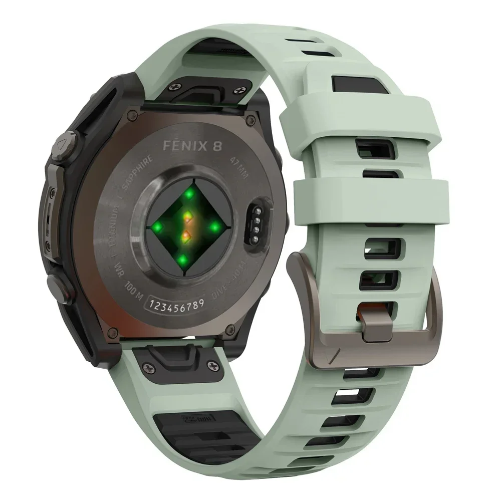 Fenix8 Uhrenarmband für Garmin Fenix 8 47mm 51mm E 7 7X/Epix Pro/6 6X 5X Plus/Enduro 3 QuickFit 26mm 22mm Silikonarmband – Detail 13