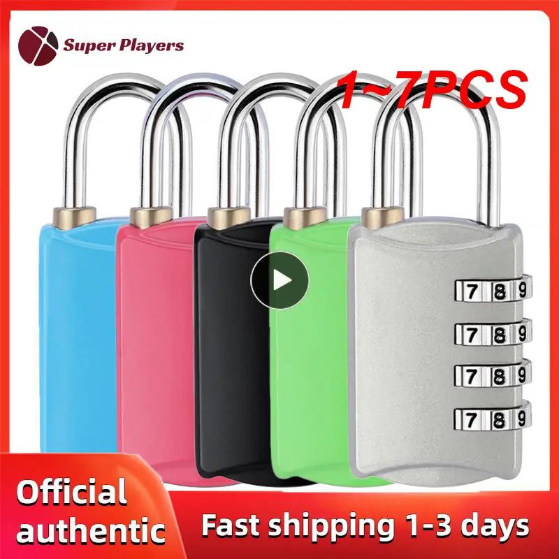 

1~7PCS Dial Digit Password Lock Combination Suitcase Luggage Metal Code Password Locks Padlock Travel Safe Anti-Theft