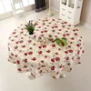Coffee Table for Living Room  Cloth  Waterproof   Oil Round cloth Flower PVC  Home Kitchen Dining 1