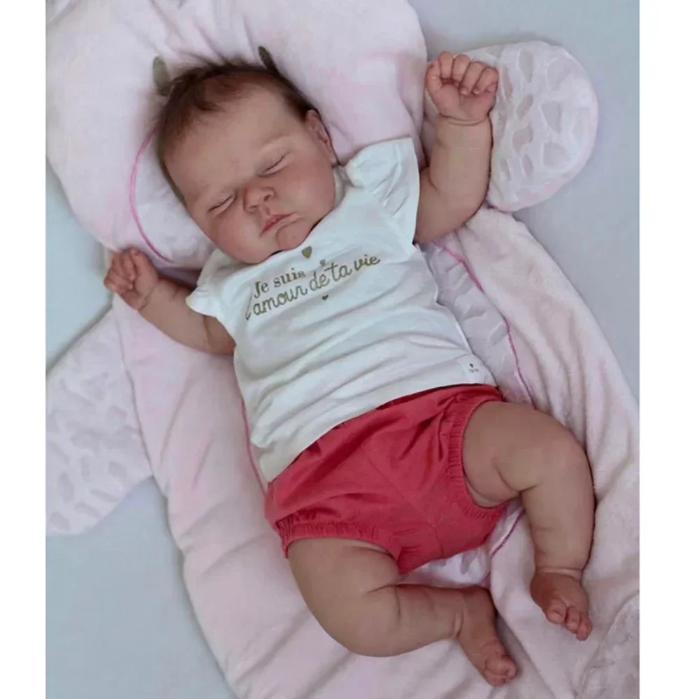 

50CM Reborn Baby Peaches Lifelike Baby 3D Skin with Multiple Layers Visible Veins Muñecas Bebê Reborn