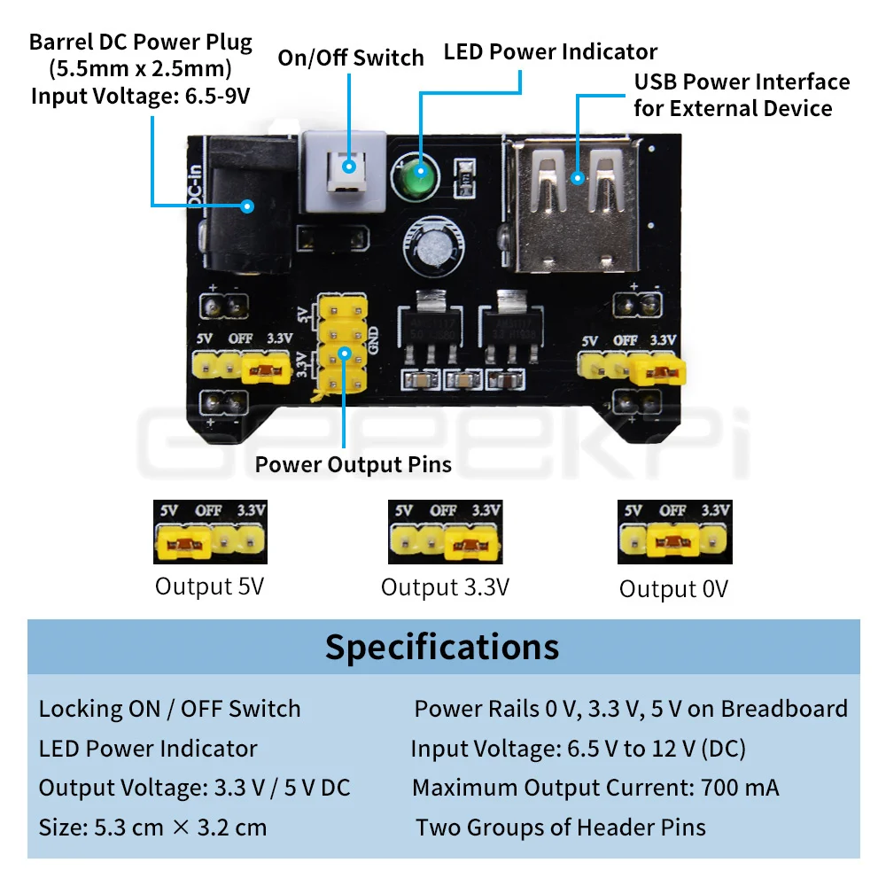 Geeekpi-kit de Componentes Eletrônicos com Resistores Capacitores Indutores Diodos Transistores Leds Transformadores Breadboard Osciladores - Imagem 3