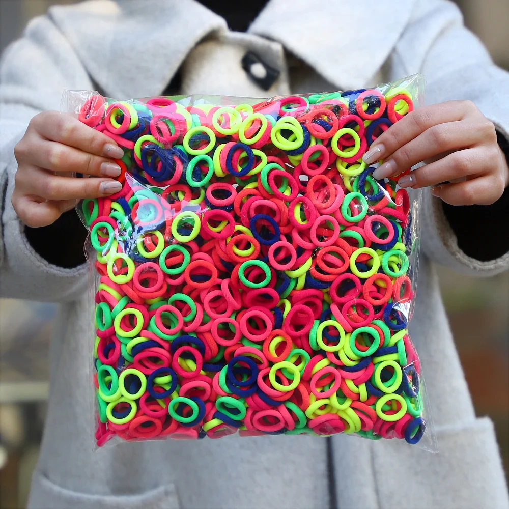 Colorful Elastic Hair Bands - Mini Nylon Ponytail Holders for Girls, Kids, and Gifts