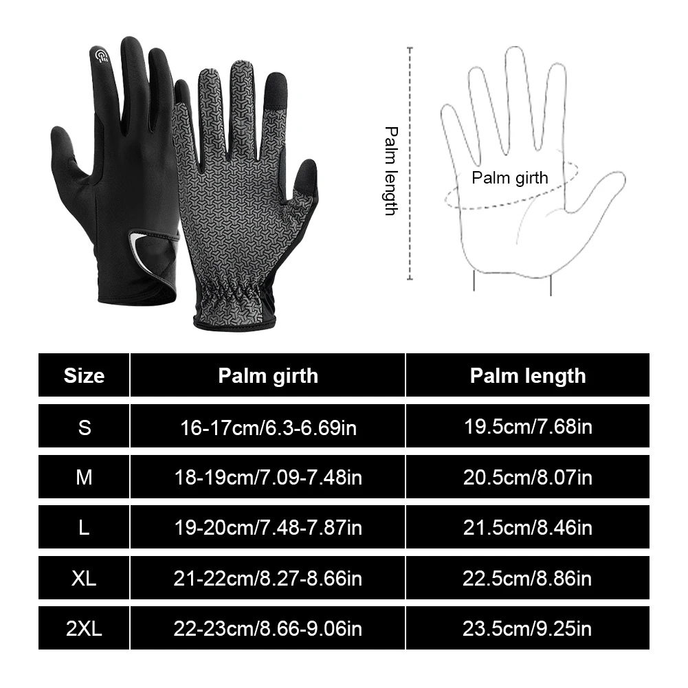 1 Pair Men Anti-Slip Granules Golf Gloves Male Warm Fleece Mittens Winter Touch Screen Golf Gloves Full Hand Sports Handcover