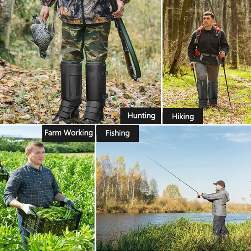 Slangenbeenkappen, slangenbeetbescherming voor onderbenen, buiten wandelen jagen sneeuw zand waterdichte laarzen cover legging beenkappen geschikt voor mannen en vrouwen, verstelbare maat