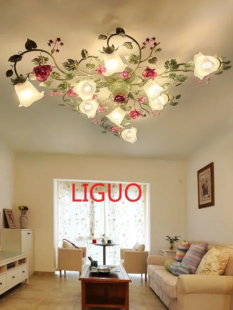 American-Country-Ceiling-Lamp-in-the-Living-Room-Pastoral-Style ...