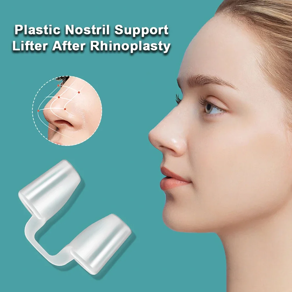 Postoperative Rhinoplasty Nostril Support Silicone Shaping Crooked Nose Correction Fixator Silica Gel Nose Clip 1Pc nose clip,nose shaper,nostril opener dilators