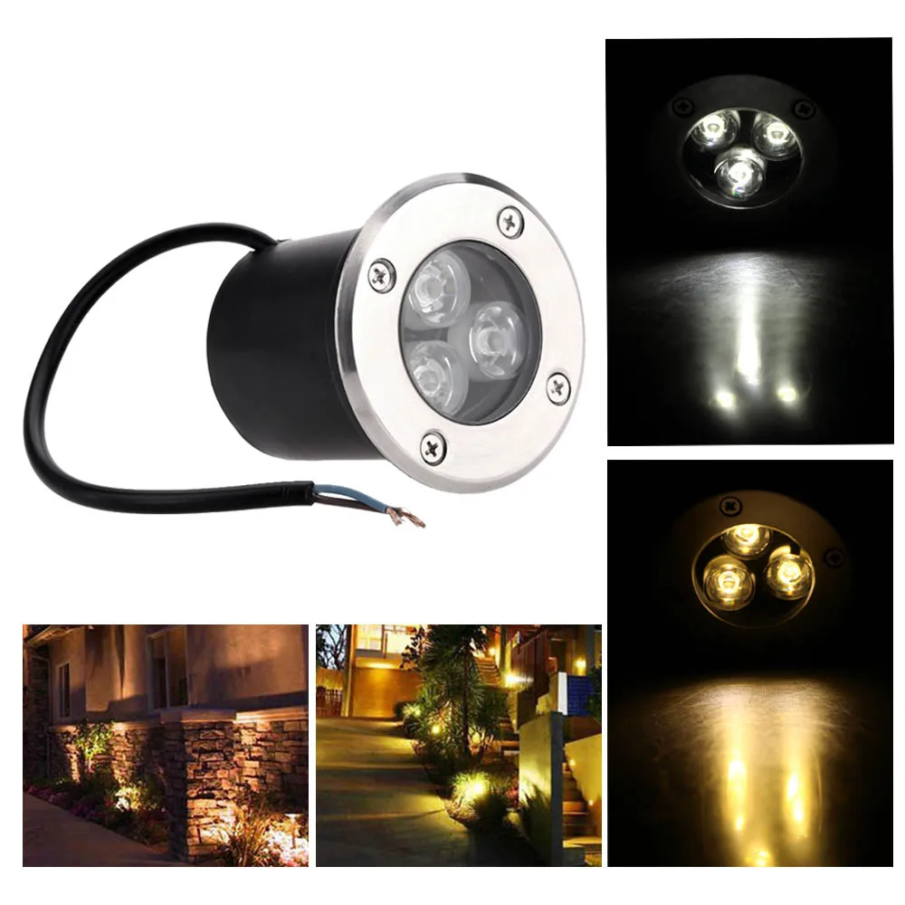 Luz subterránea para exteriores, lámpara impermeable de 3W para suelo, paisaje, camino de jardín, patio enterrado, 85 265V, nuevo|in ground lighting|led undergroundgarden floor lamp - AliExpress