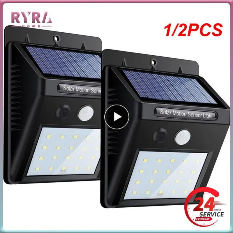 

1/2PCS 20 LED Solar Light Outdoor Motion Sensor Recharge Solar Wall Light Waterproof Emergency Led Light Street Garden Porch