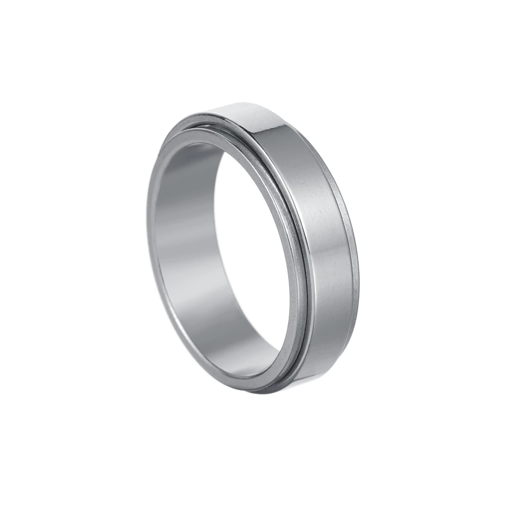 Women's Anti-Stress Stainless Steel Anxiety Ring with Free-Spinning Design Fidget Accessory for Stress Relief Jewelry 5
