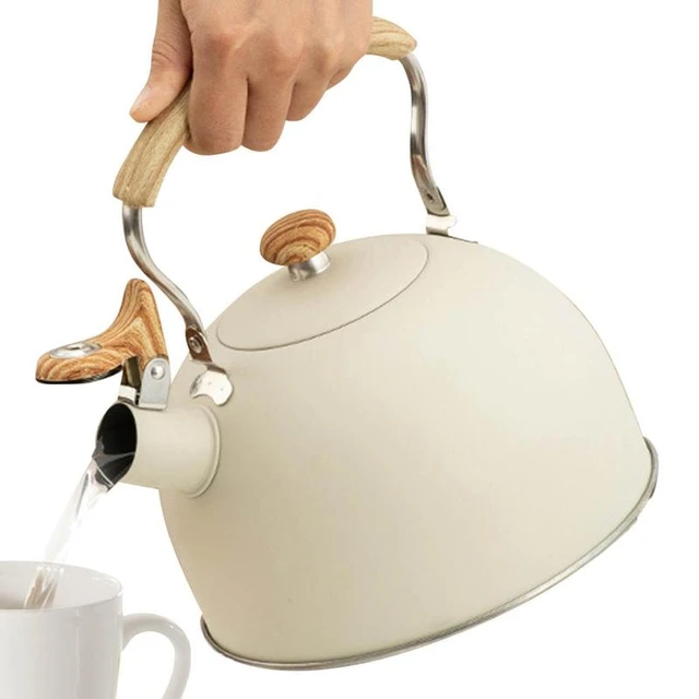 Modern Whistling Tea Kettle Stainless Steel Teakettle Teapot with Cool  Touch Ergonomic Handle Teapot - Pot for Stove Top - AliExpress