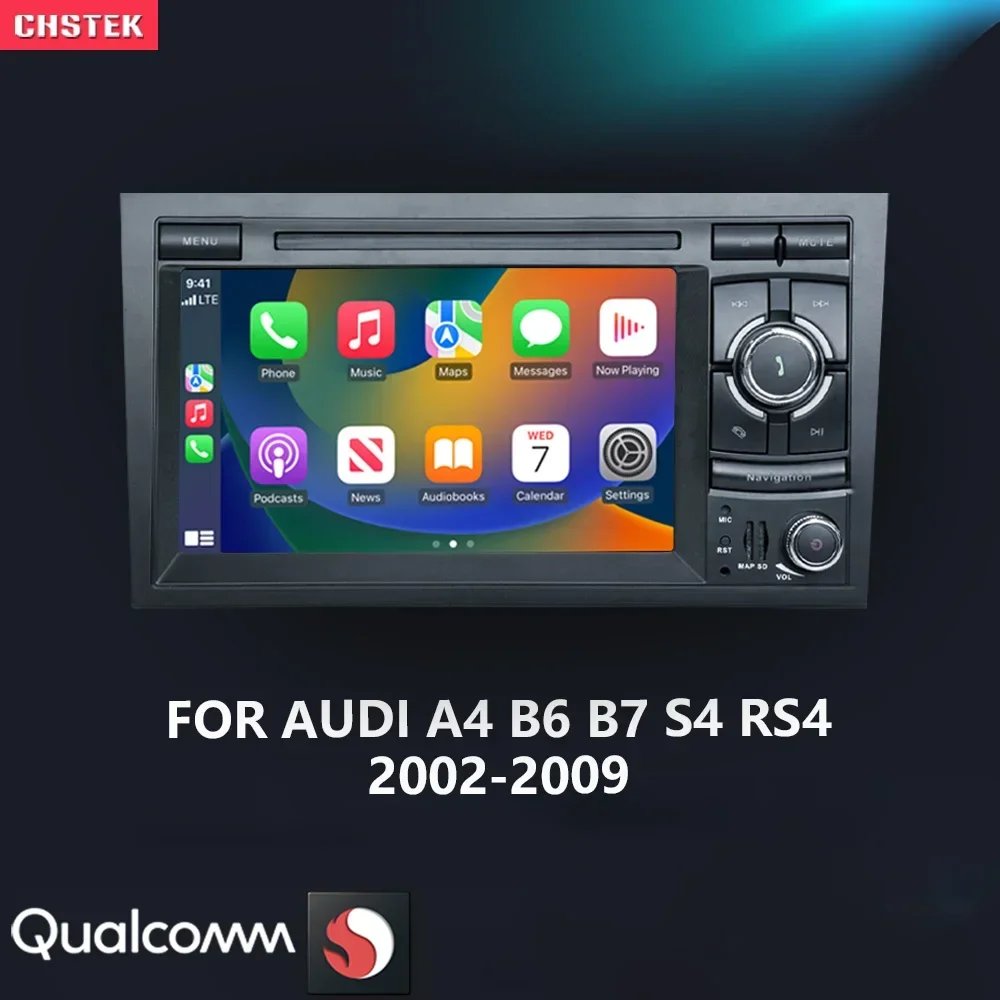 

Автомобильная Мультимедийная система CHSTEK Android13 для Audi A4 B6 B7 S4 RS4 2002-2009, Bluetooth, Wi-Fi, 4G