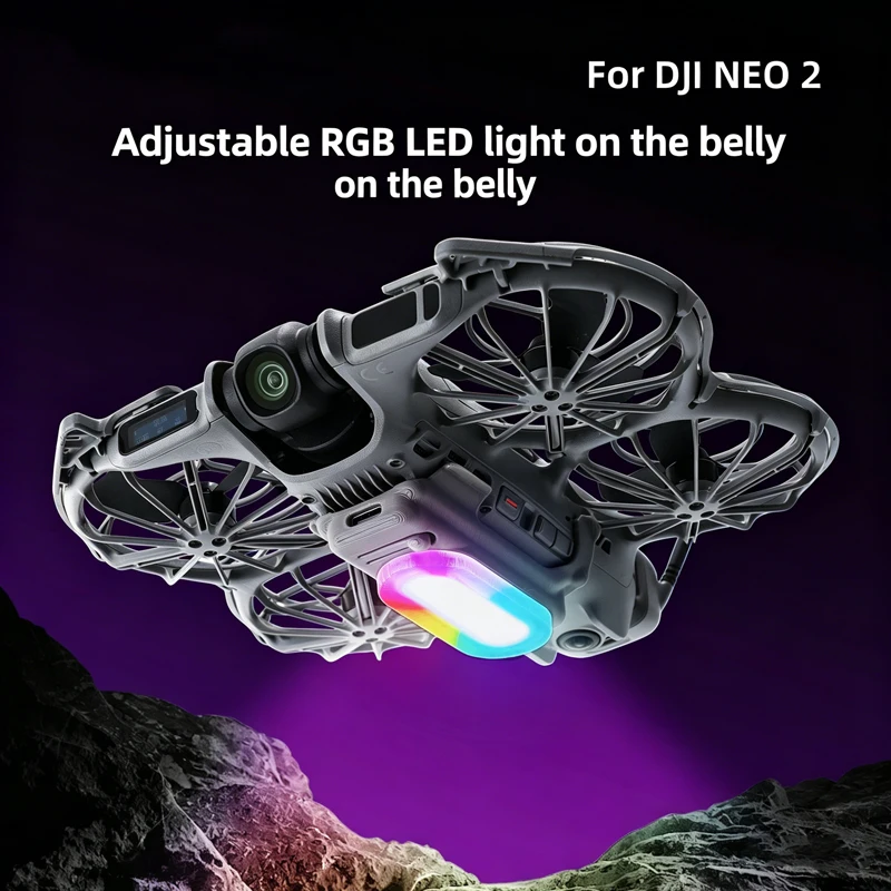 다채로운 조명 랜딩기어 다중 모드 조절 가능 LED 점멸등 DJI NEO 2 드론 액세서리용 야간 창의적 비행 조명