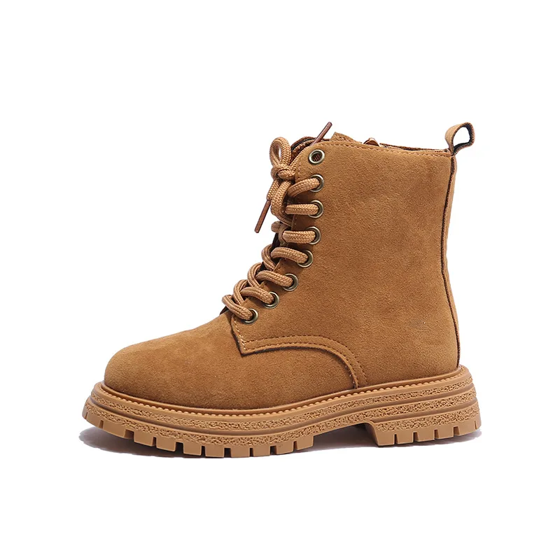 3-12Years Old Kids Shoes Autumn Winter Boy Fashion Boot for Girls British style Children Boots Black Brown Gray