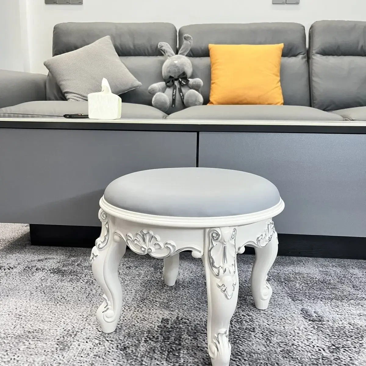 

Низкий стул в европейском стиле, кофейный столик, боковые стулья, туалетный стул для макияжа, утолщенный и прочный обучающий домашний гостинный, Осман