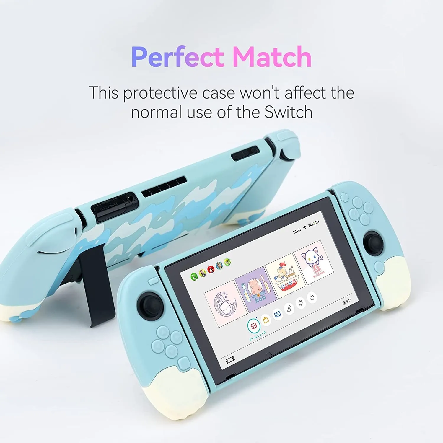 GeekShare Protective Shell Silicone Soft Shell 3D Cute Cat