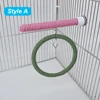 Linen Rope Pet Bird Parrot Stand Toy Chewing Bite Toy Parrot Perch Hanging Cage Swing Rope Ring Stand Climb Toy Bird Supplies 2