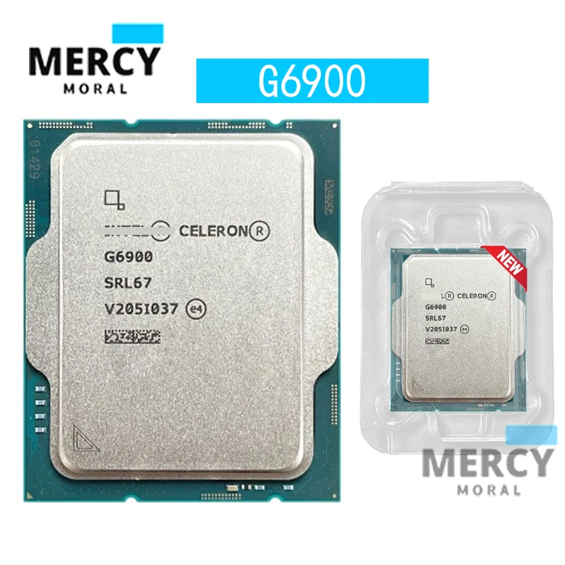 Intel Celeron G6900 Processore Desktop (Versione OEM) - Due Core Fino A 3.4 GHz, Cache 4MB, Grafica UHD 710, Socket Alder Lake, 46W Per PC Casa E Ufficio