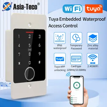 WiFi Tuya Smart Door Lock Keyboard RFID Access Controller Waterproof Metal Keypad Concealed Pit mounted Biometric Access Control 1