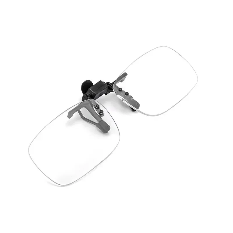 Rimless Clip-On Magnifier Reading Glasses with Protective Case