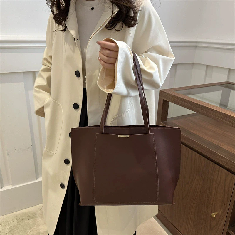 High Quality PU Leather Shoulder Crossbody Tote Bag Large Capacity Handbag Purses Brand Luxury Designer Women Bags