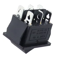 1PCS KCD4 25X31mm Black Rocker Switch 6 Pin 3 Position ON-OFF-ON Double Reset/Latch Switch 16A 250V 20A 25A 125VAC - Image 5
