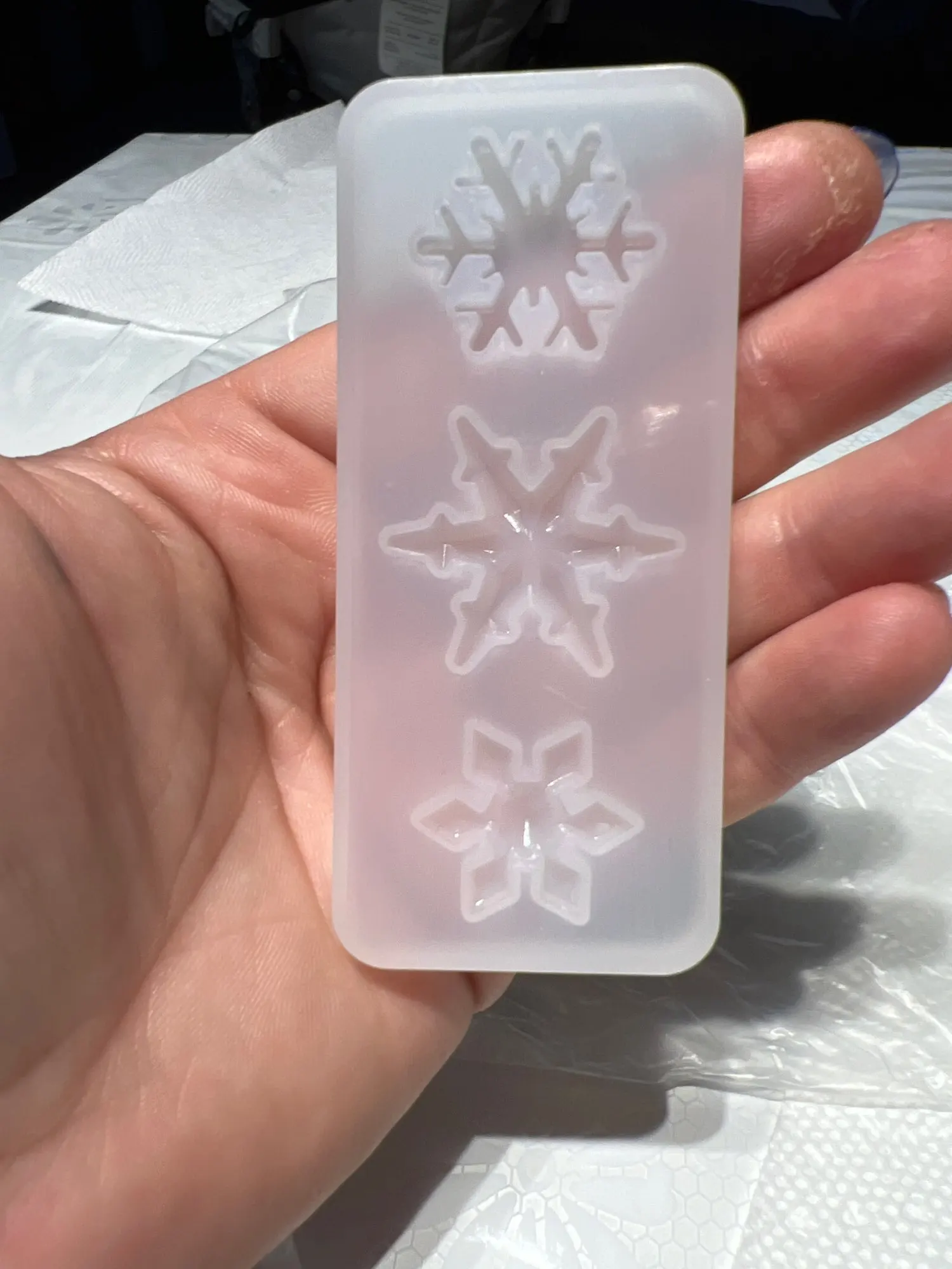 2 Pièces Moule Résine Noël,Flocon De Neige Moules En Silicone