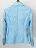 HIGH STREET Newest 2024 Designer Jacket Women's Double Breasted Lion Buttons Monogram Geometrical Jacquard Blazer 3