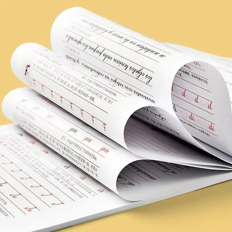 Learning Spanish/Chinese Books Calligraphy Copybook Standard Spanish  Handwriting Copybook Practice Writing Art Libros 5