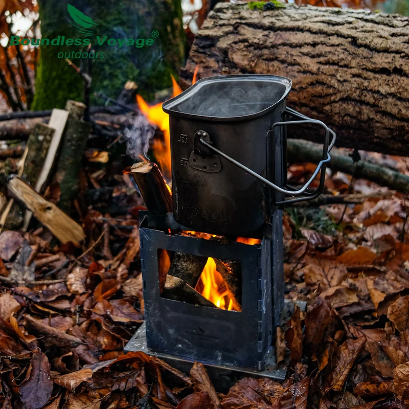 Folding Outdoor Stove Titanium | Folding Titanium Wood Stove - Outdoor  Titanium - Aliexpress