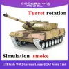 COOLBANK 1:16 Scale Rc Tank WW2 German Leopard 2A7 Army Tank Toy Remote Control Vehicle with Sound & Light RC Military Tank Gift 1