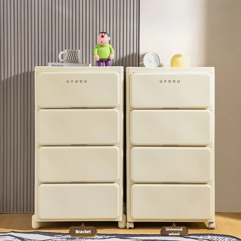 Thickened Drawer Storage Cabinet,Multi-Layer Organizer for Room,Gap-Fitting Five-Layer Drawer Unit,Bedroom Bedside Cabinet