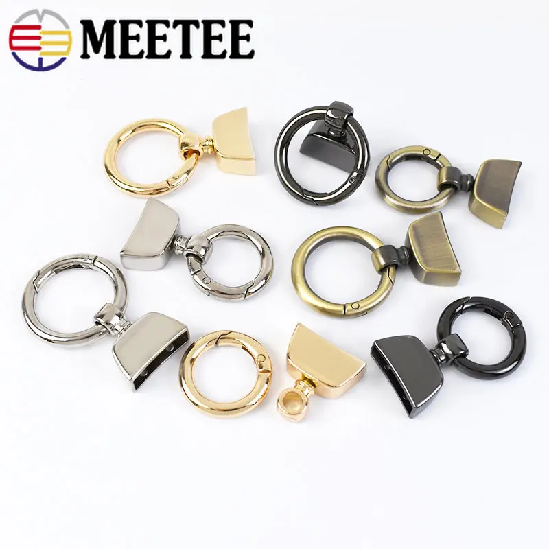 5/10Pcs 20/25mm O Ring Metal Buckles Keychain Spring Hook Buckle