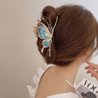 10cm Metal Butterfly Hair Claw Clip Fashion Shark Hair Clip for Women Girls Hair Accessories 6
