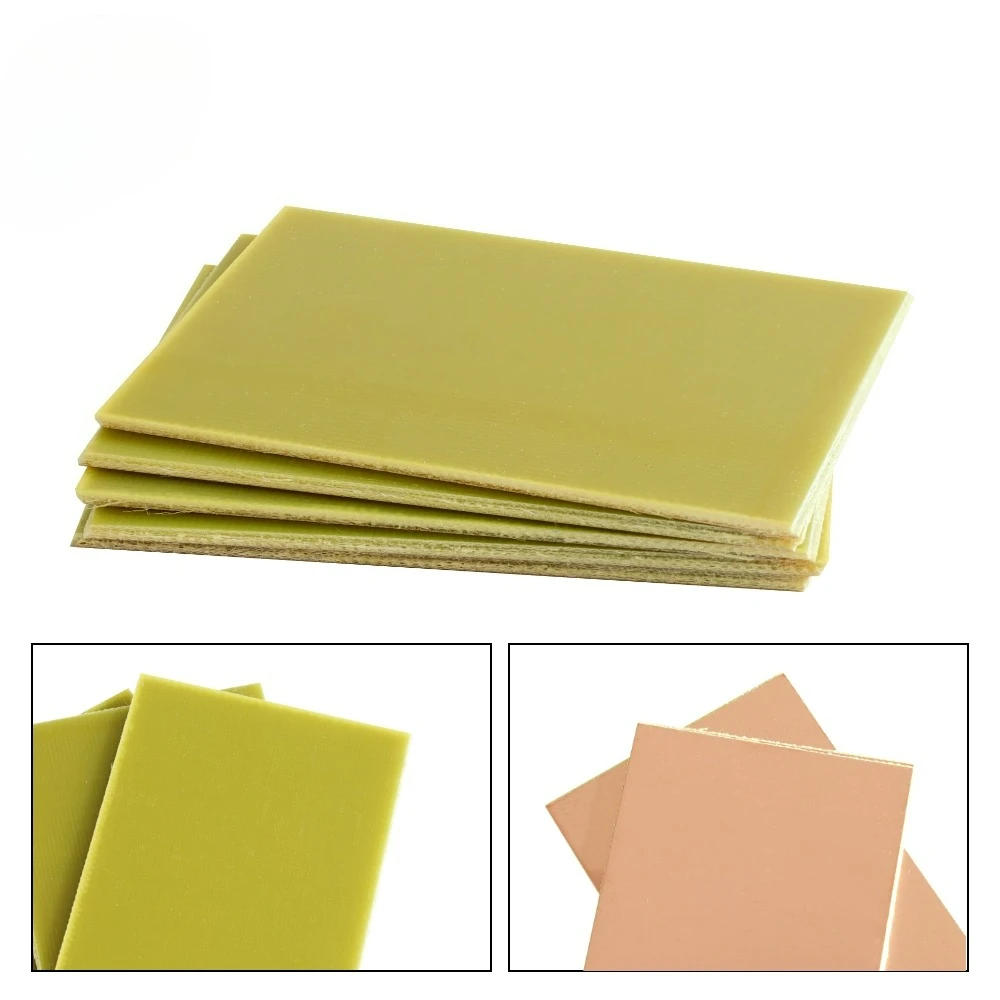 10PCS 5x7cm FR4 구리 클래드 라미네이트 단면 PCB 프로토타입 보드 회로 기판 키트 DIY 전자 및 납땜 프로젝트용