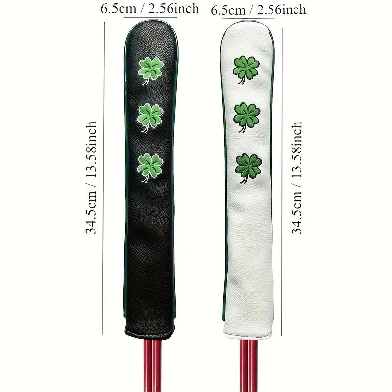1pc Four Leaf Lucky Clover Design Golf Alignment Stick Cover, Golf Accessories 6