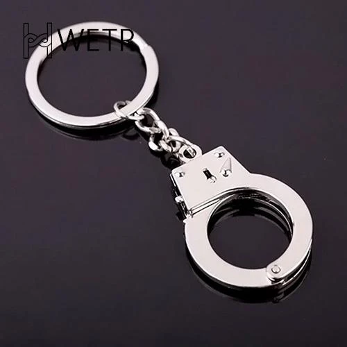 1pc Handcuffs Keychain Car Key Chain Key Ring Simulation ...