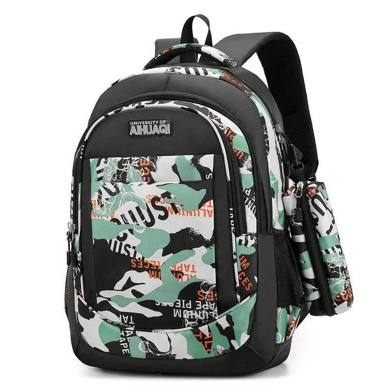 Zaino alla moda per ragazze e ragazzi Zaino da viaggio Graffiti di grande capacità per borse a doppia spalla spesse medie e alte - immagine 4