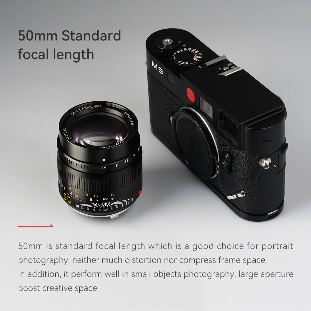 TTArtisan 50mm ASPH Full Frame Manual Focus Lenses for