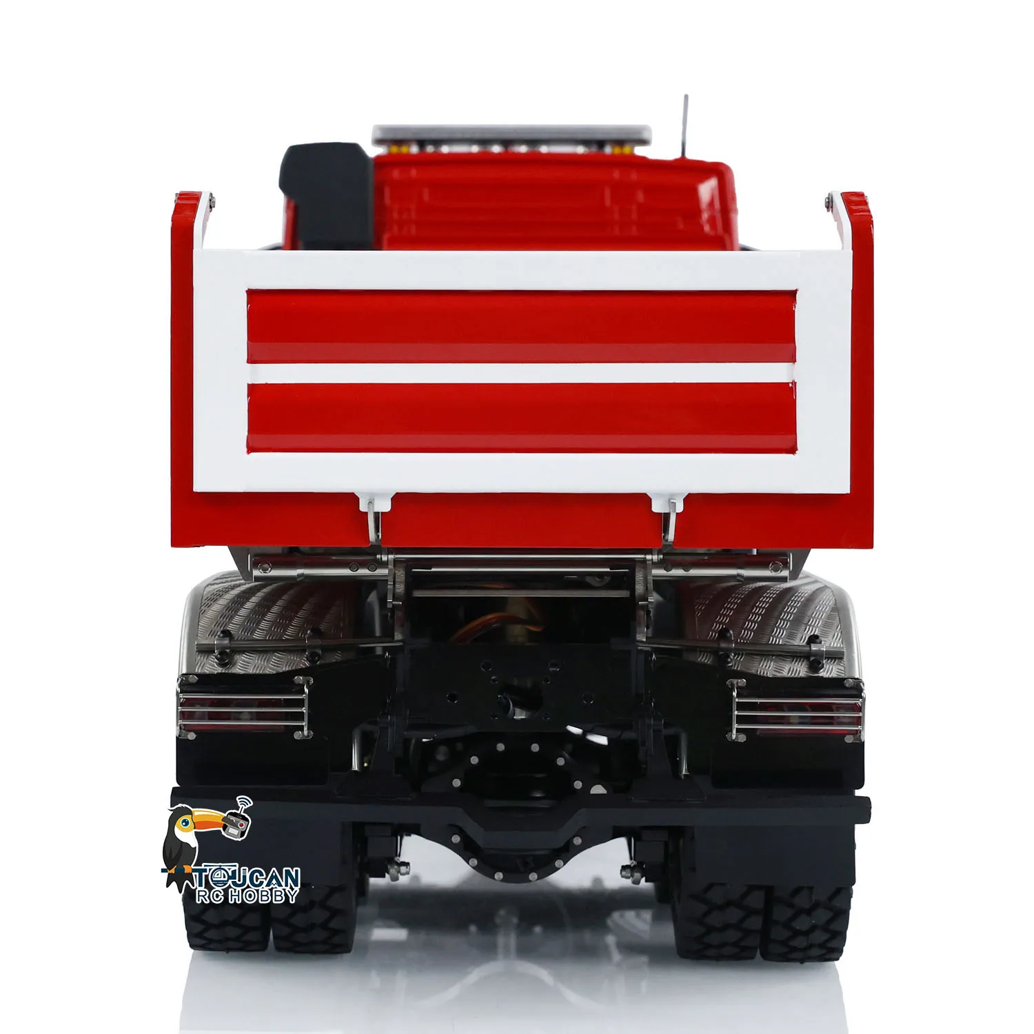 Toys LESU 1/14 3-way RC Hydraulic Dumper Car Metal 6x6 DIY Finished Radio Control Dump Truck Light Sound Tipper For Boy THZH1863 5