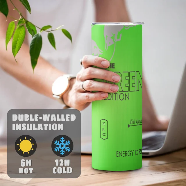 Coconut Berry Energy Drink Insulated Tumblers Double Wall Stainless Steel keep Cold /Hot Water bottle with Straws 20Oz Reusable 2