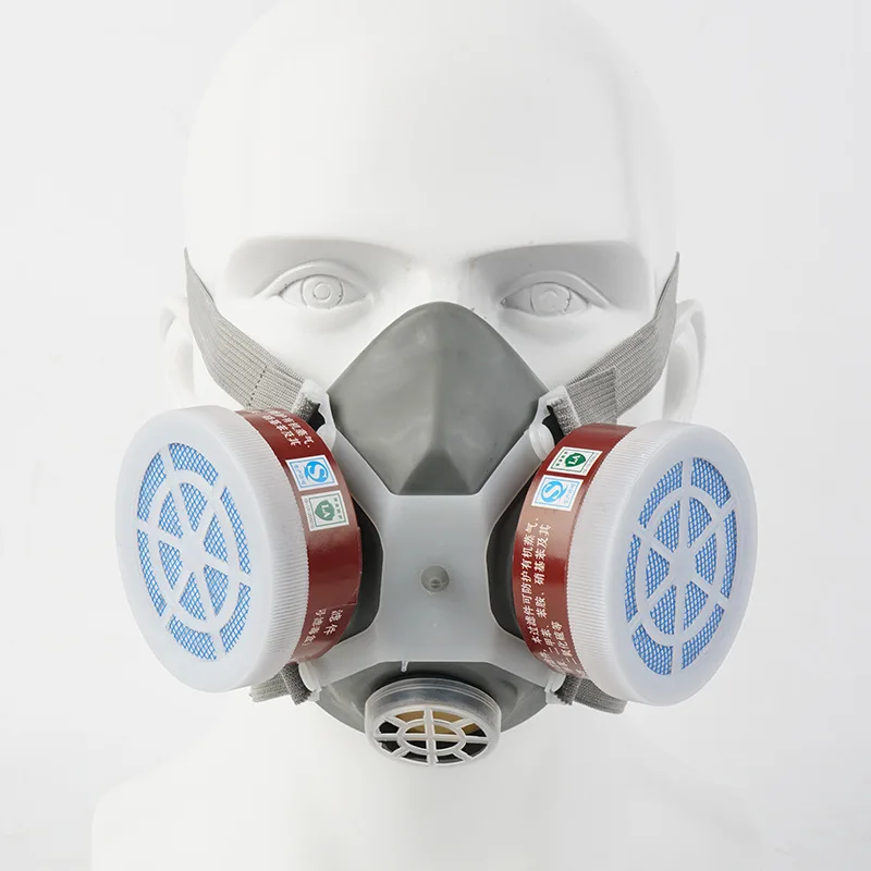 Masque à gaz demi-visage avec cartouches filtrantes double ou simple