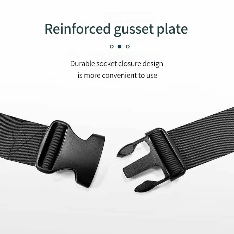 Travel Tie Down Strap Black Durable Nylon Tied 200CM Adjustable Frenulum Cargo Luggage Lash Belt WithBuckle Camping Tool